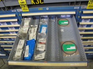 LISTA HEAVY DUTY 10-DRAWER PARTS CABINET W/ CONTENTS (W-50) LOADING & HANDLING FEE $25-